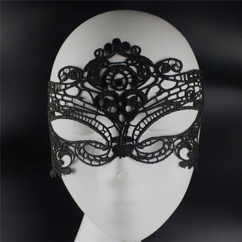Черный маскарадный костюм маска женская Экзотическая одежда кружевные эротические костюмы Косплей Черные Вечерние Маски QQYZ02