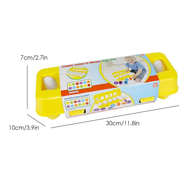 Набор яиц для массажа в форме цвета, дошкольные игрушки, распознавание цвета, обучающая игрушка, сопряжение, умные яйца - Цвет: Yellow A