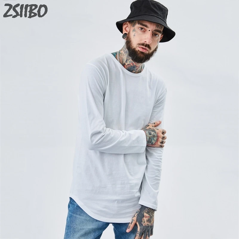 Black t shirt streetwear hip hop men