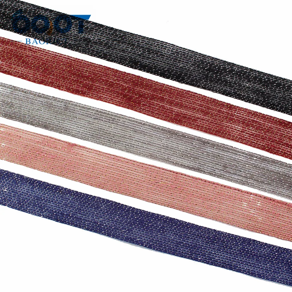 

I-181103-2,10yards/lot 1"25mm linen shiny ribbon DIY handmade bow headdress gift wrap birthday wedding decoration