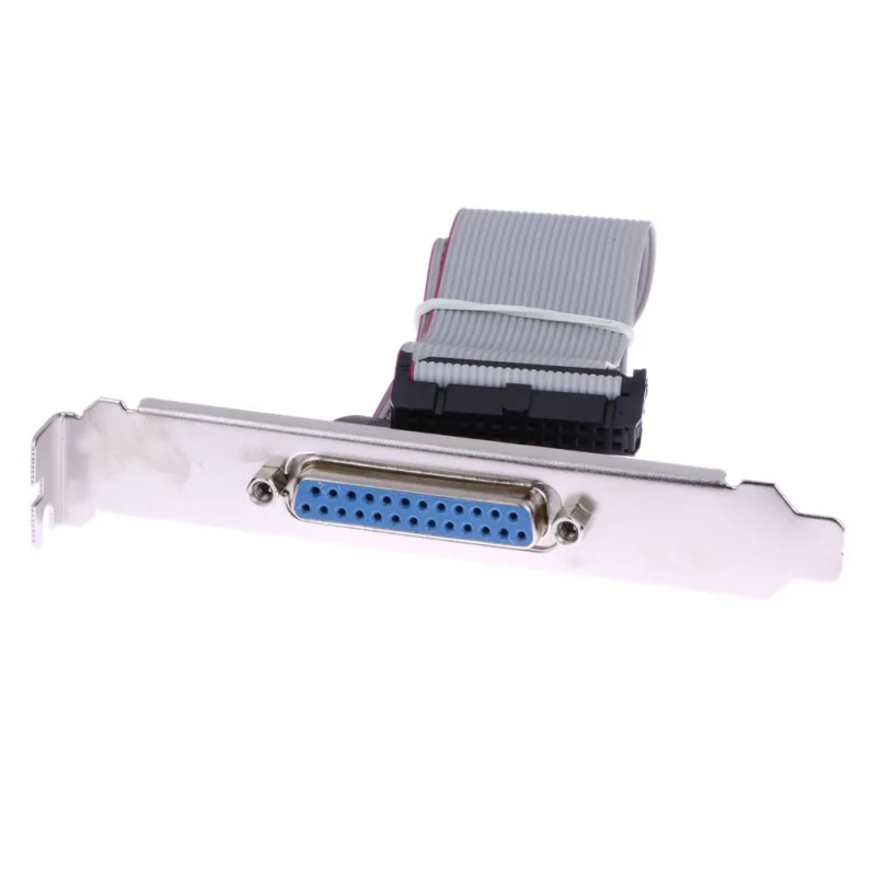 

25 Pin Female to DB25 Pin Bracket with Cable Durable For Motherboard DB25 1 Port Serial Parallel PCI Slot Header Cable Bracket