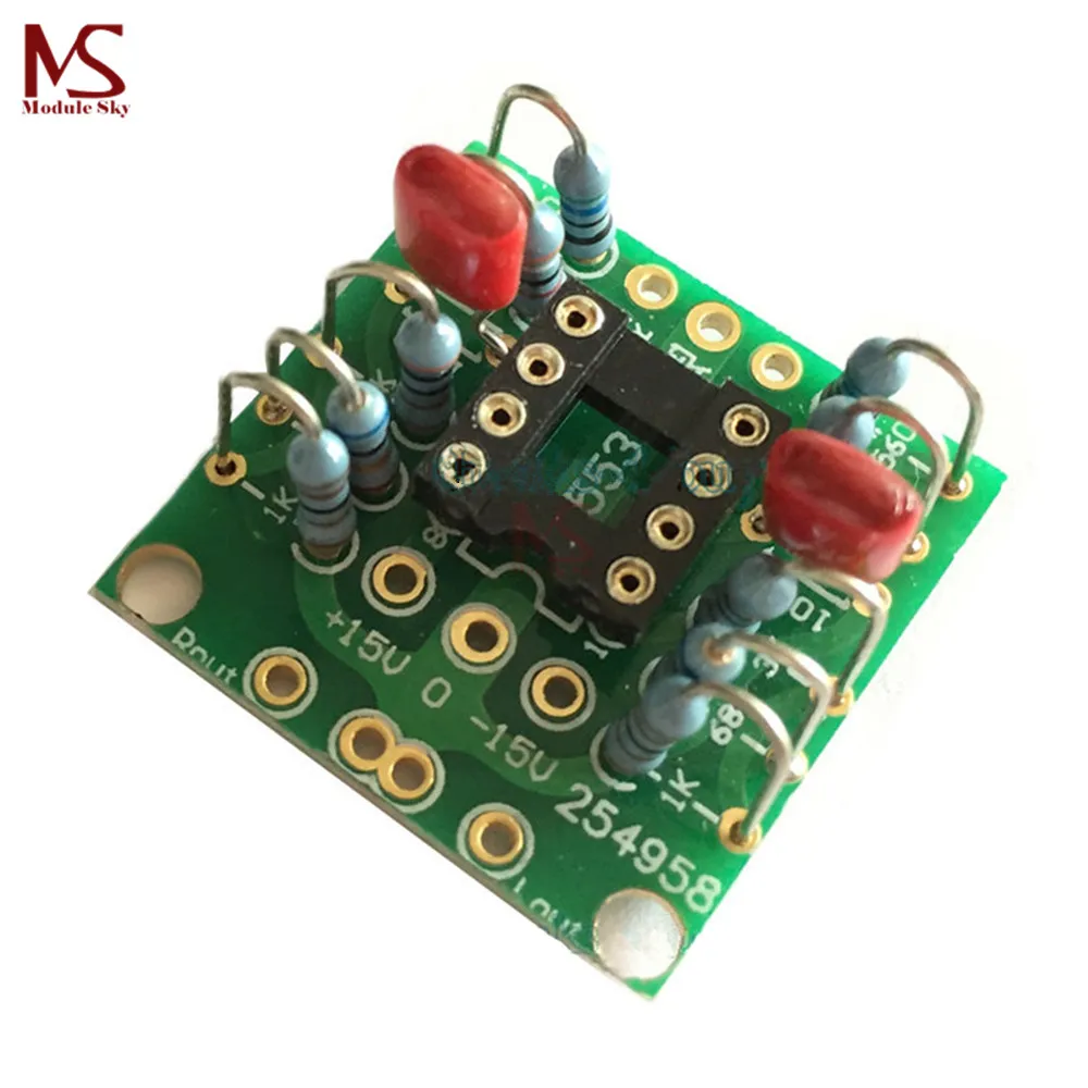 Dual OP Amp Board Preamp DC Amplification PCB for NE5532 OPA2134 ...