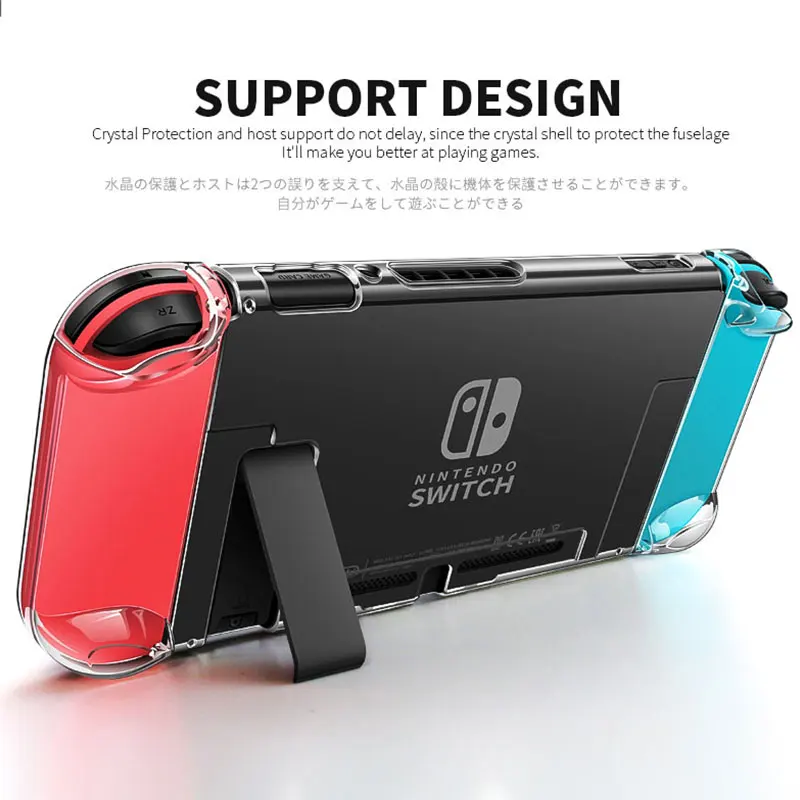 Жесткий прозрачный защитный чехол(ошибка) для Nintendo Switch Shell Funda прозрачный съемный защитный чехол Чехлы с кристаллами для Dockable