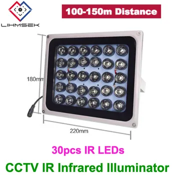 

Lihmsek High-End 150m high power 30pc Array LED illuminator Light CCTV IR Infrared Night Vision For Parking lot HighWay Camera