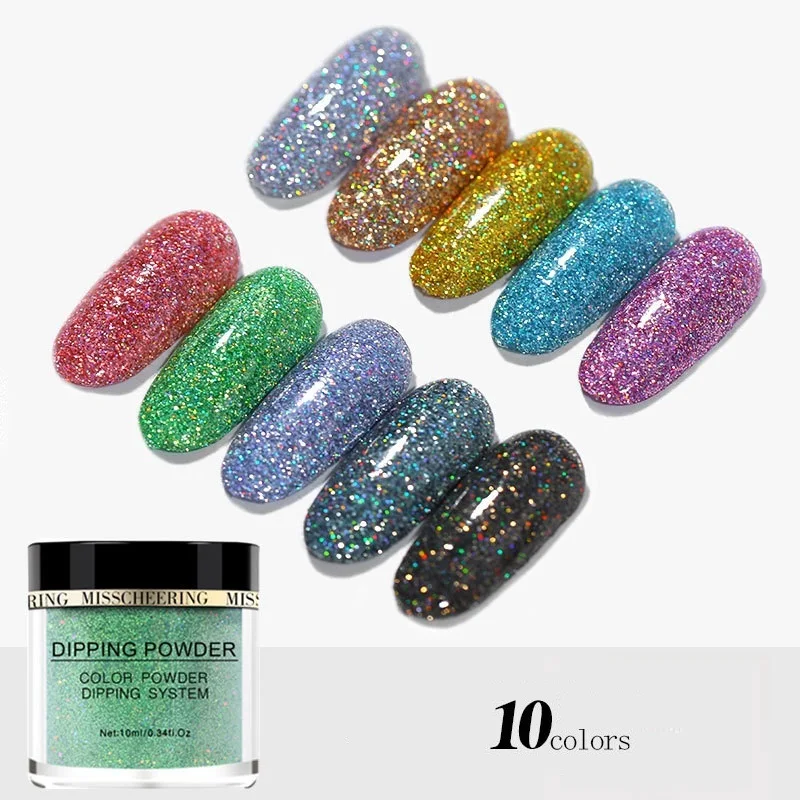 

Nail Flakes Dipping Powder Laser Holographic Paillettes Ongles Dip Neon Pigment Glitter Sequins Manicure Dйcor Nails Art Starter