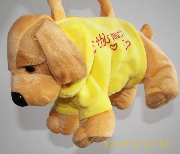 Buy Cute Soft Plush Pet Dog Shaped Bags with Clothes