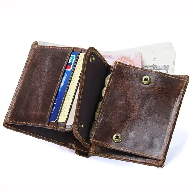 Online Shop <b>Small</b> Vintage Bag <b>Genuine Leather</b> Men <b>Wallets</b> Coin ...