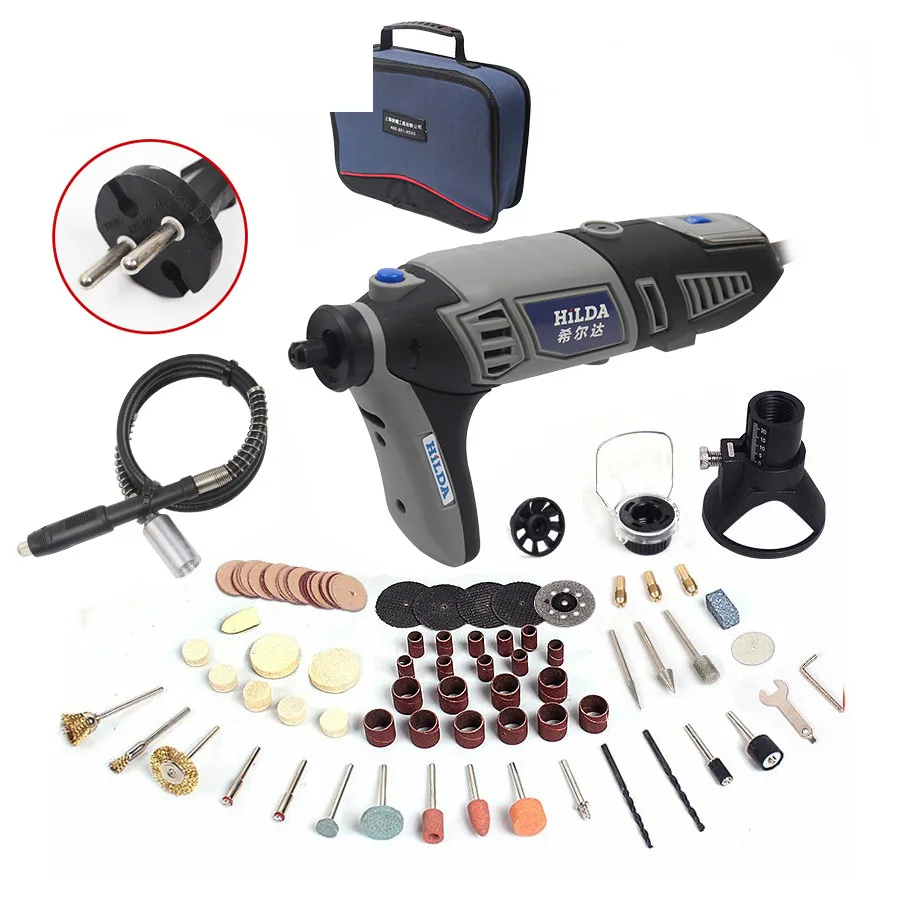 

Electric drill Dremel style Electric Rotary Power Tool Mini Drill with Flexible Shaft 133pcs Accessories Set Storage Bag