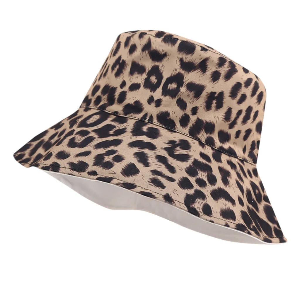 Дамы для женщин Повседневное Leopard широкополый флоппи Складная летняя Защита от солнца пляжная шляпа защиты Панама bone feminino