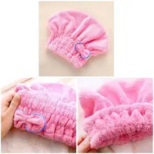 Микрофибра быстрая сушка волос Ванна спа бантик обертывание Полотенце шапка для ванной Аксессуары для ванной комнаты Лучшая цена