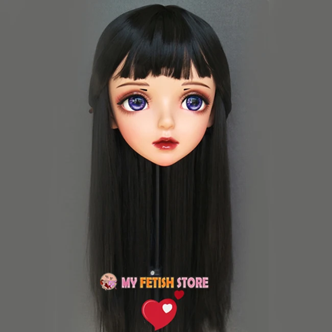 (Miao-10) женский сладкий девушка смолы половина головы Kigurumi BJD маска косплэй японского аниме роль маска Лолиты Crossdress кукла маска