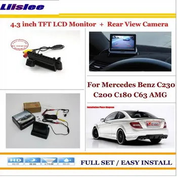 

Liislee For Mercedes Benz C230 C200 C180 C63 AMG - Car Reverse Rear Camera + 4.3" TFT LCD Monitor = 2 in 1 Parking System