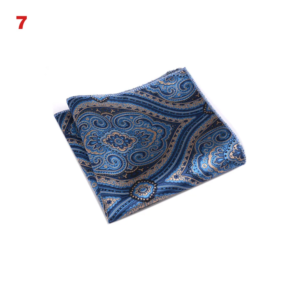 Горячая распродажа винтажный мужской британский дизайн цветочный принт Карманный квадратный носовой платок полотенце для сундуков костюм аксессуары MSJ99 - Цвет: 7