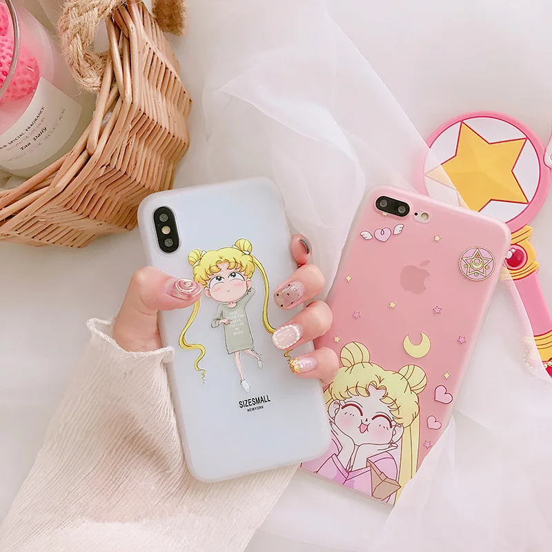 

Cartton Sailor Moon Anime Transparent Soft TPU Silicone Soft Phone Case For iPhone X XS Max XR 6 6 Puls 6S 7 8 Puls Cases Coque