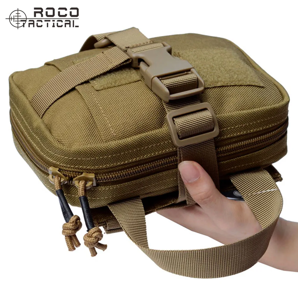 ROCOTACTICAL Quality Quick Detachable Molle Military Medic Bag Admin Utility Tool Bag Multi-Mission Aid Bag Travel Medic Bag admin