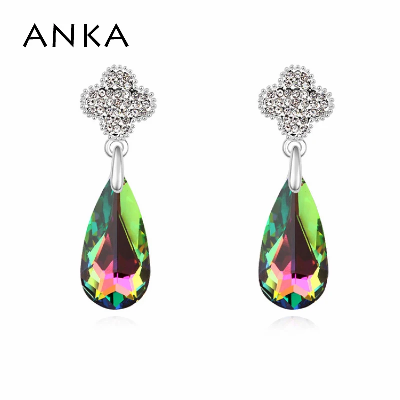 

ANKA 2020 Limited Water Earrings for Women Brinco Plated Crystal Earrings Main Stone Brincos Crystals from Austria #107496