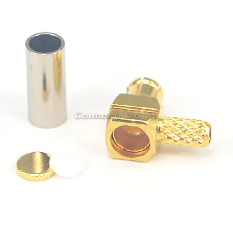 

MCX Crimp Plug Right Angle connector for LMR100 RG316 RG174