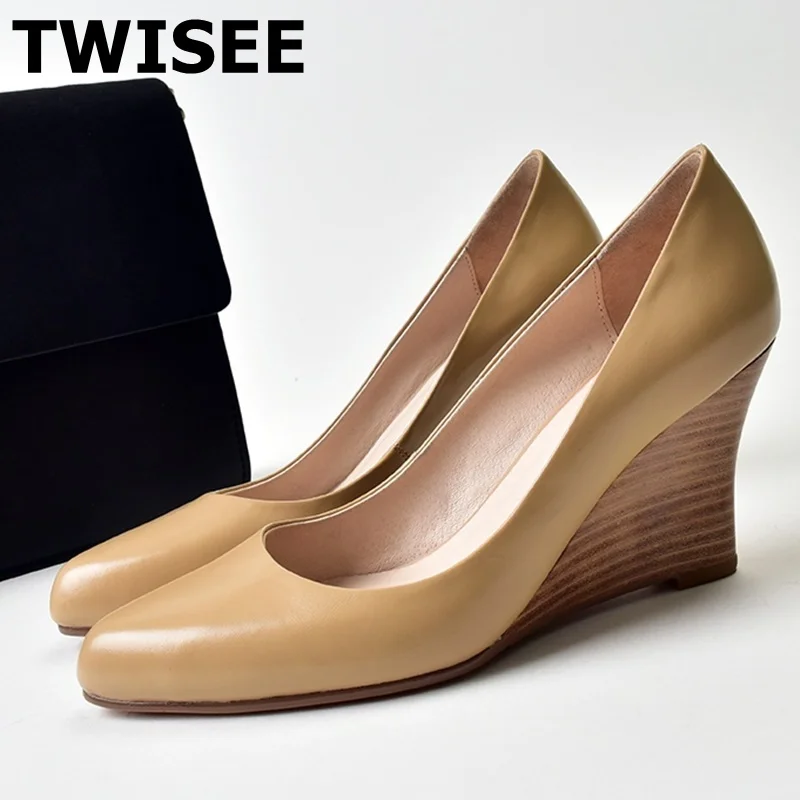 

platform shoes chaussure femme hot selling Pumps sapatos femininos woman shoes wedges genuine leather shoes shallow