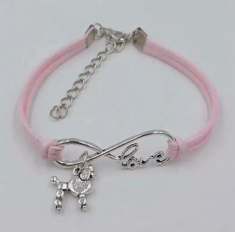 

Infinity Love lucky 8 Bracelet Pug French Bulldog Pendant Women/ Men Girl Boy Unisex Simple Bracelets/Bangles Jewelry 14 Colors