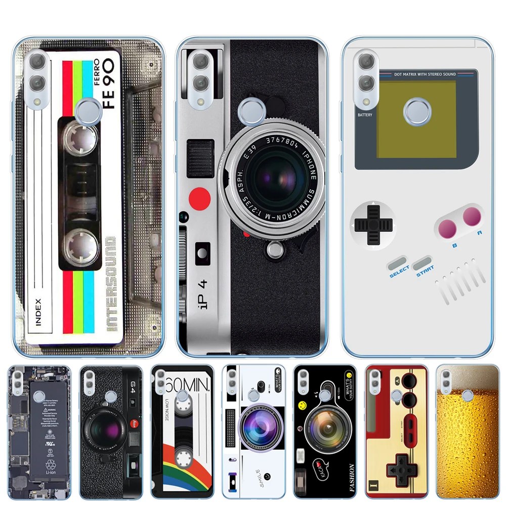 

Vintage Tape Camera Gameboy Phone Case For Coque Huawei Honor 9 10 20 Lite10i 8X 8C Y5 Y6 Prime 2018 Y9 2019 Cover Cases Capinha