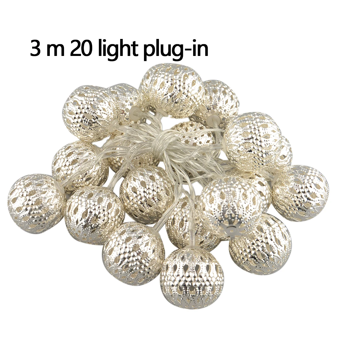 

10/20 LEDs Iron Ball String Lights AC & Battery Fairy Lights Outdoor Decoration Holiday Garland Christmas Globe Lighting Chain