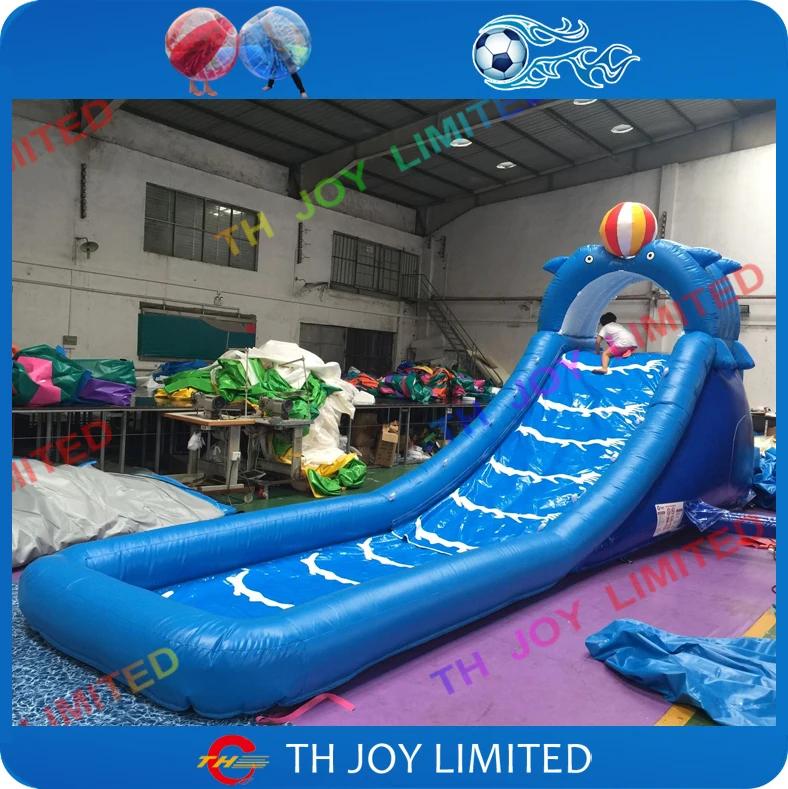Free Shipping 9 2 4mh Inflatable Dolphin Slide With Pool For Kids