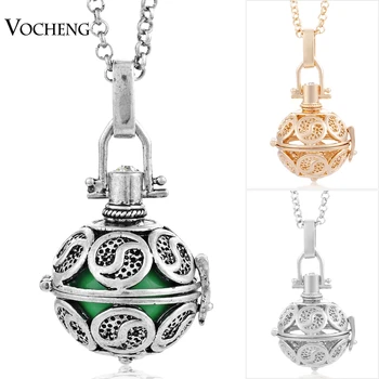 

Wholesale 10pcs/lot Vocheng Harmony Chime Necklace 3 Colors Chain Necklace with Stainless Steel Chain VA-017*10 Free Shipping
