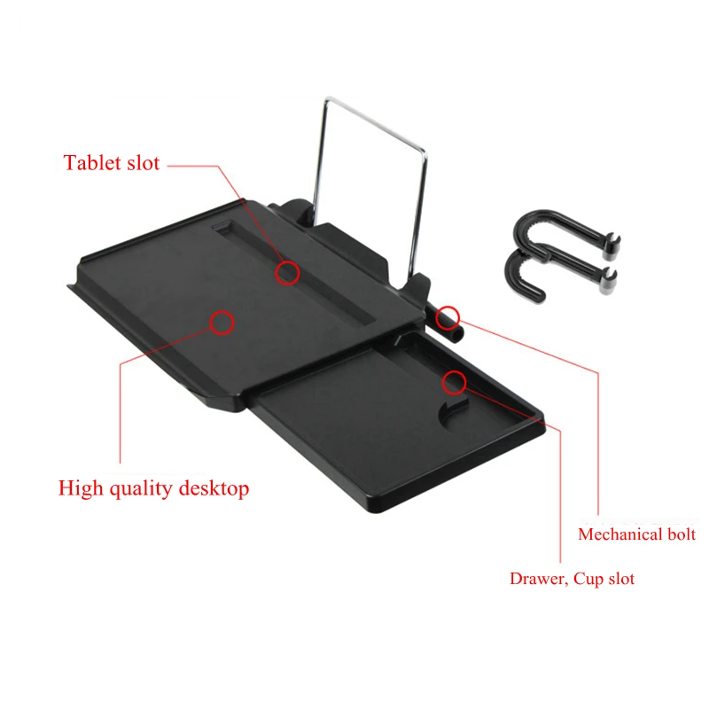 Автомобильный Настольный держатель для планшета на рулевом колесе, компьютерная стойка, органайзер для спинки сиденья автомобиля, лоток для напитков с выдвижным ящиком 3-го поколения