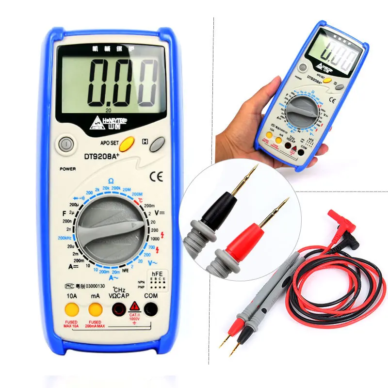 

Temperature range -40~1000 a set of Mechanical protection type Digital LCD Multimeter Automatic shutdown Backlit display meter