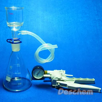 

500ml,24/40,Suction Filtration Device,47mm Buchner Funnel,Glass Flask With Vacuum Pump