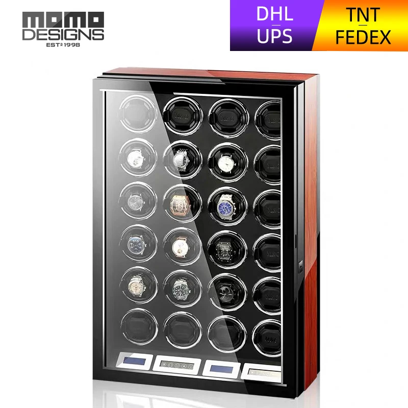 

Deluxe Watch winder 6/9/12/24 Automatic watches box with Mabuchi motor /LCD touch screen and Remote control -New Arrivals