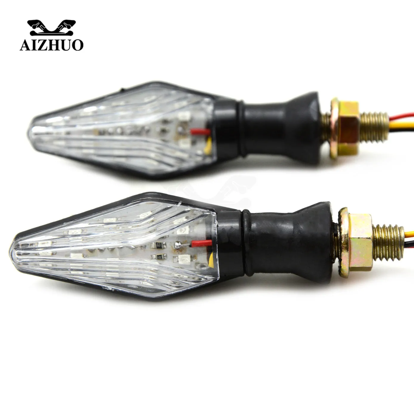 12V Универсальный мотоцикл светодиодный световые указатели поворота Янтарный