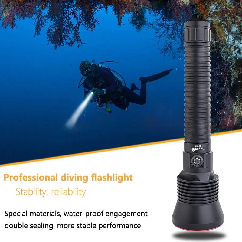 TrustFire Мощный 3200LM XHP-70 светодиодный светильник для дайвинга 70 м подводный светильник для дайвинга Водонепроницаемый светодиодный светильник-вспышка фонарь светильник
