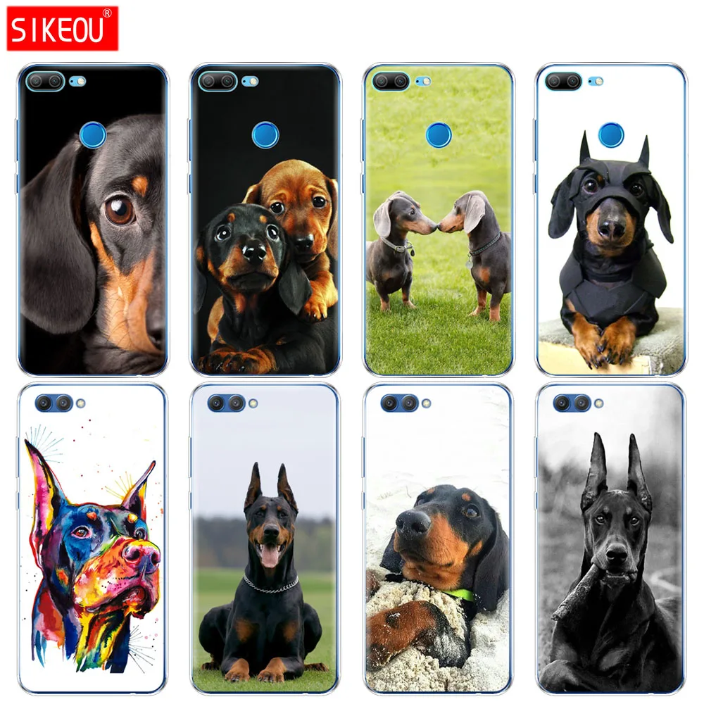 

Silicone Cover phone Case for Huawei Honor 10 V10 3c 4C 5c 5x 4A 6A 6C pro 6X 7X 6 7 8 9 LITE Cute Dachshund Doberman Dog