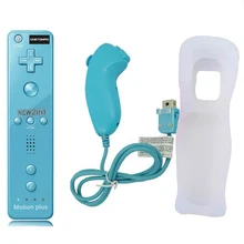 2 in 1 Wireless Controle Built In Motion Plus Remote Controller + Nunchuck For Nintendo Wii Controller Joystick for Wii Games