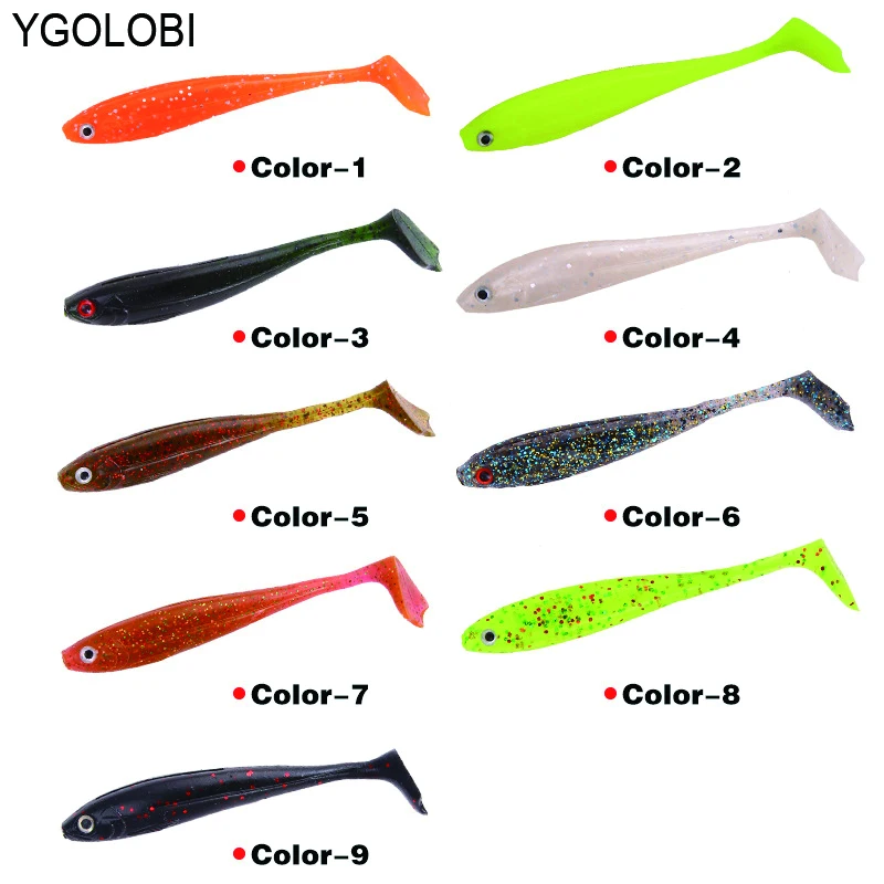 

YGOLOBI YGOLOBI Hot selling Wobblers Jig Flash Fishing Lure Soft Worm lures 5g 8.4cm Jerkbait Fish Ocean Rock 1pcs/lot Free Ship