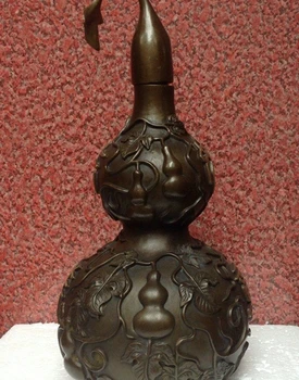 

Art Deco Sculpture Good Luck And Happiness To You Gourd Bronze Statue