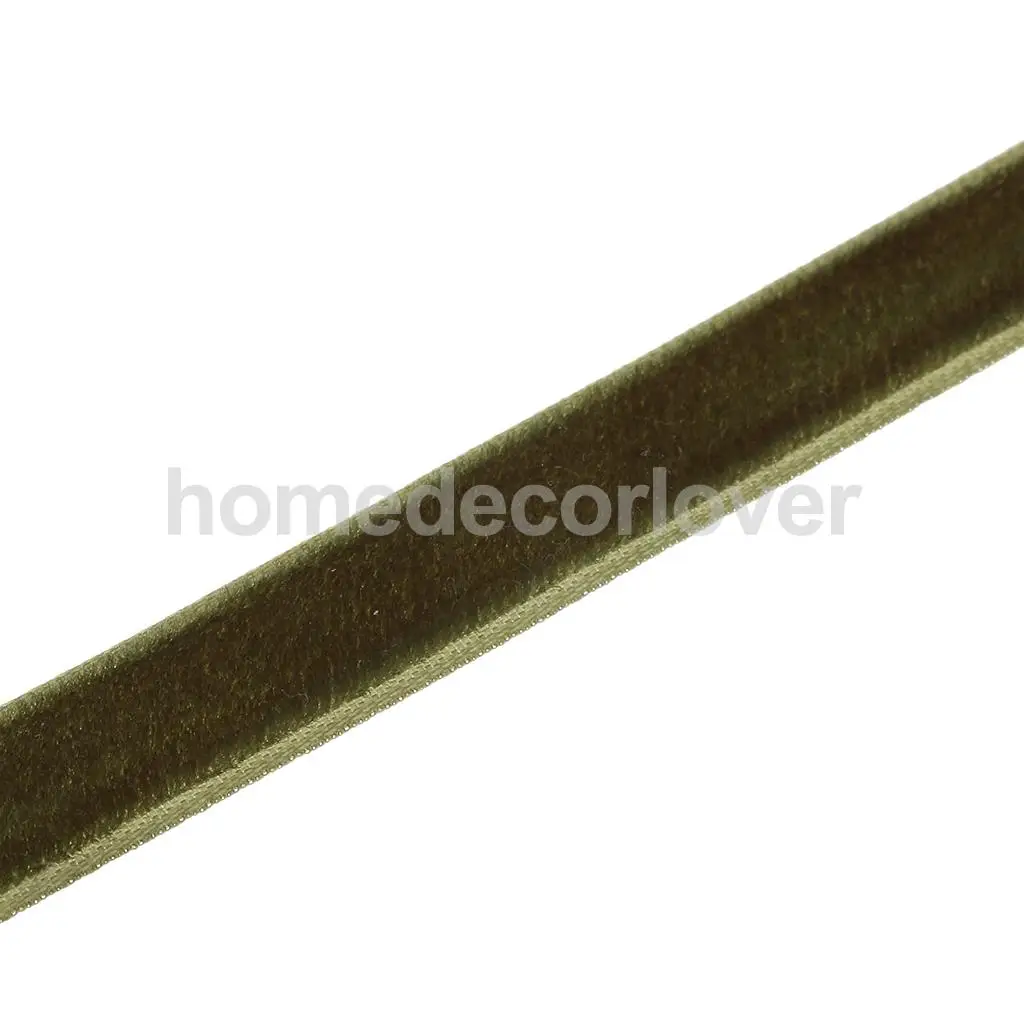 2*20 Yard Velvet Ribbon Roll For Diy Handicraft Decoratio or Holiday Gift Package Wrapping Wine Red & Green