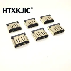 100 шт/партия HDMI штекер позолоченная пластина SMD HDMI 19-вывод pcb гнездовой разъем типа A DIY Позолоченный разъем AQJG