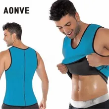 Aonve Корректирующее белье Человек пояс для похудения живота Для мужчин похудения жилет Abdo Для мужчин с боковой молнией неопреновый корсет пот талии тренер мужской размера плюс