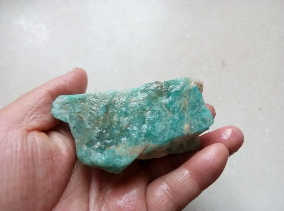 Natural Raw Blue AMAZONITE Crystal Rough stone Gem TUMBLING ROCK