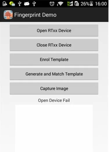 Android Biometric Reader of Fingerprint Scanner With Free SDK-1