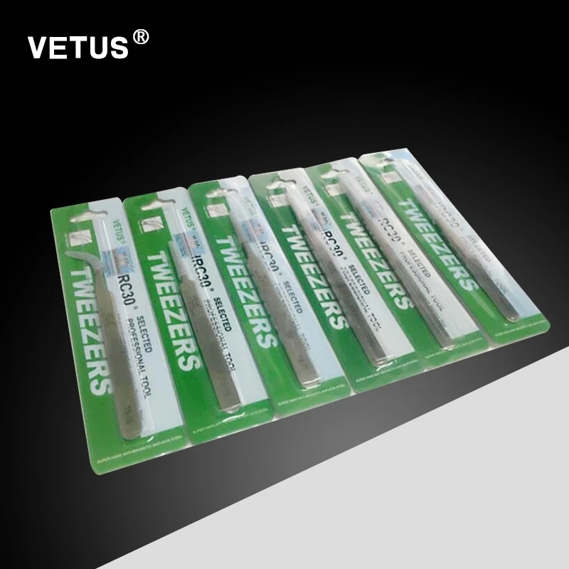 VETUS Пинцет из нержавеющей стали для наращивания ресниц Серии ST|Керлер ресниц| |