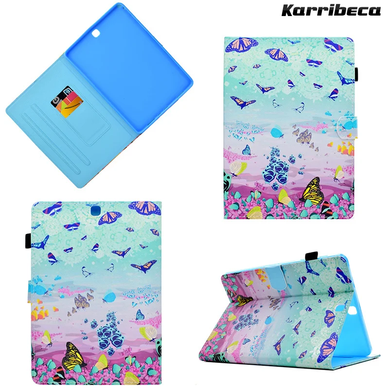 

Horse flamingo Magnet PU tablet case for Samsung Tab S2 9.7 T815 T810 T813 T819 leather cover hoesje coque kryt etui funda husa