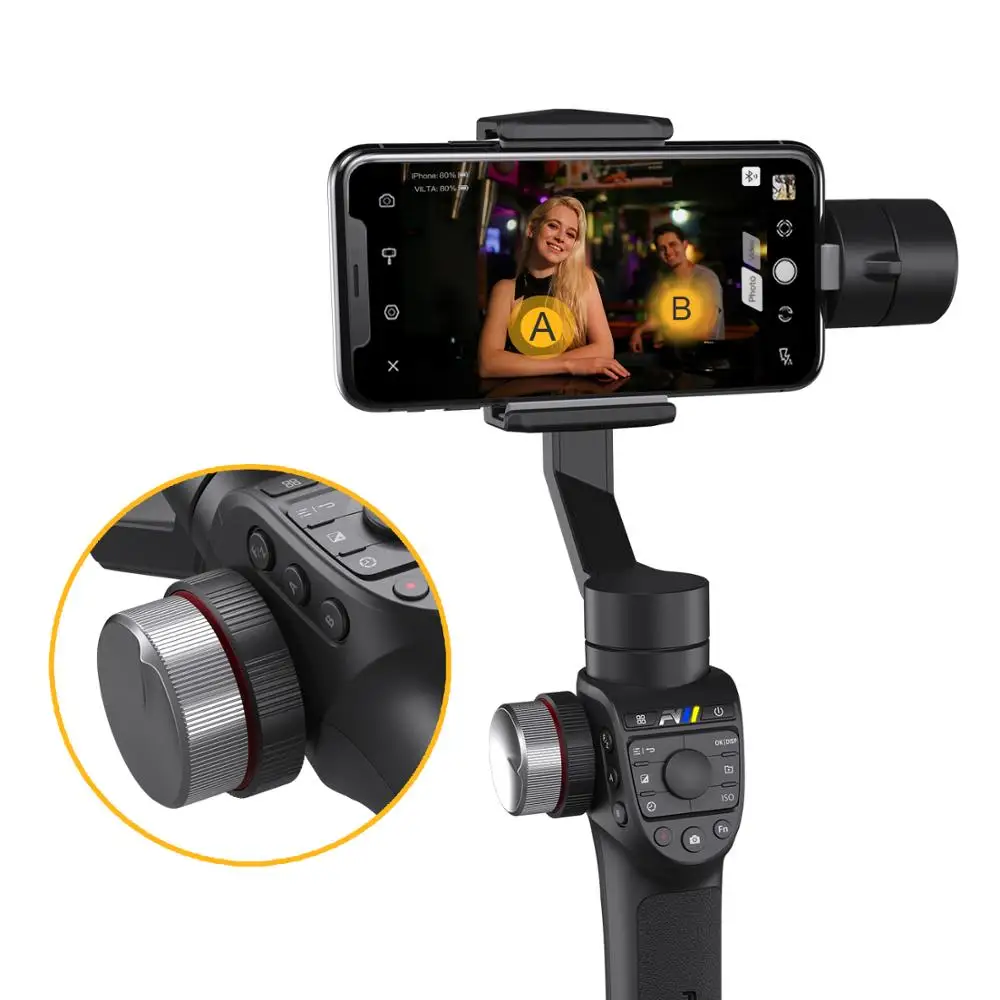 Freevision VILTA M Pro 3 Axis Gimbal смартфон стабилизатор для iPhone samsung w/фоллоу фокус и зум колесо