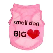 Большой жилет с сердечком для маленькой собаки, футболка для щенка, летняя верхняя одежда без рукавов, одежда для отдыха, маленькие товары для животных, собак