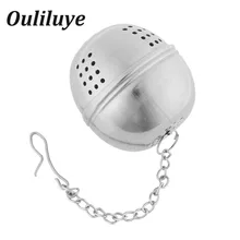 Портативный Нержавеющая сталь Чай заварки мини яйцевидной формы ситечко для чайника плотно сосуд для специй мяч Чай фильтры кухонные принадлежности