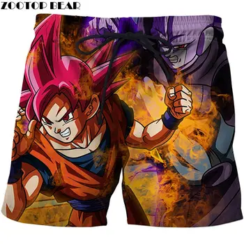 

Firepower Confrontation Dragon Ball Men Beach Shorts Watersport Casual Surfing Plage Short Male Quick Dry Drop Ship ZOOTOP BEAR