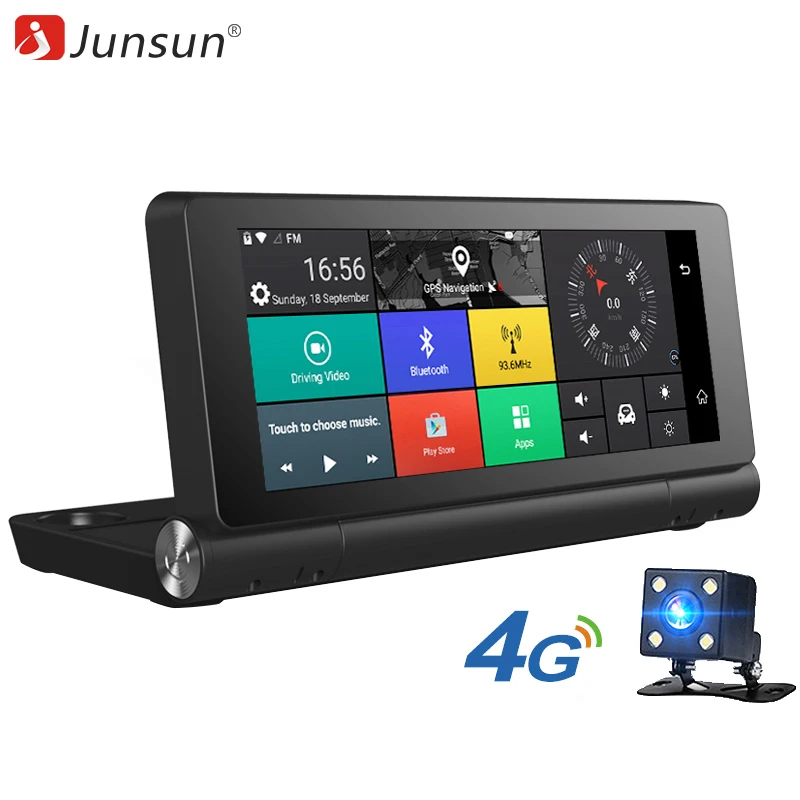 Junsun E28 новый 4 г Видеорегистраторы для автомобилей GPS Камера 6.86 &quotAndroid навигации