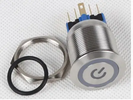 4-Colors Car Appliances DIY 22mm 24V Angel Eye Aluminum Metal LED Power Push Button Switch Self-locking | Обустройство дома